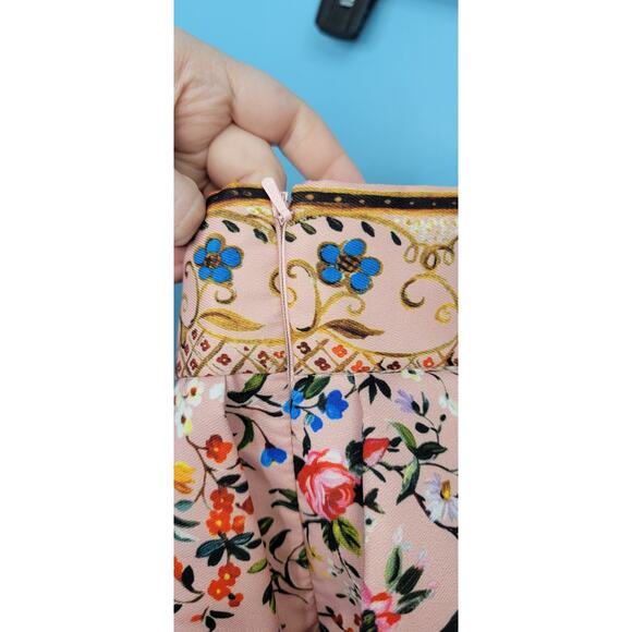 Tarik Ediz Janet Pink Size 6 Floral Formal Poofed Skirt - Picture 4 of 6